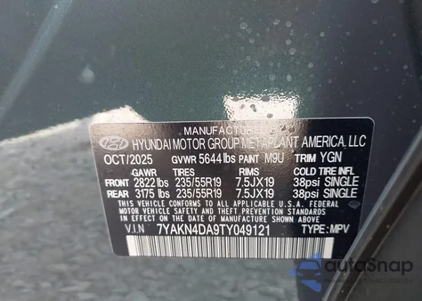 2026 Hyundai Ioniq 5 Sel from USA, damaged, VIN 7YAKN4DA9TY049121